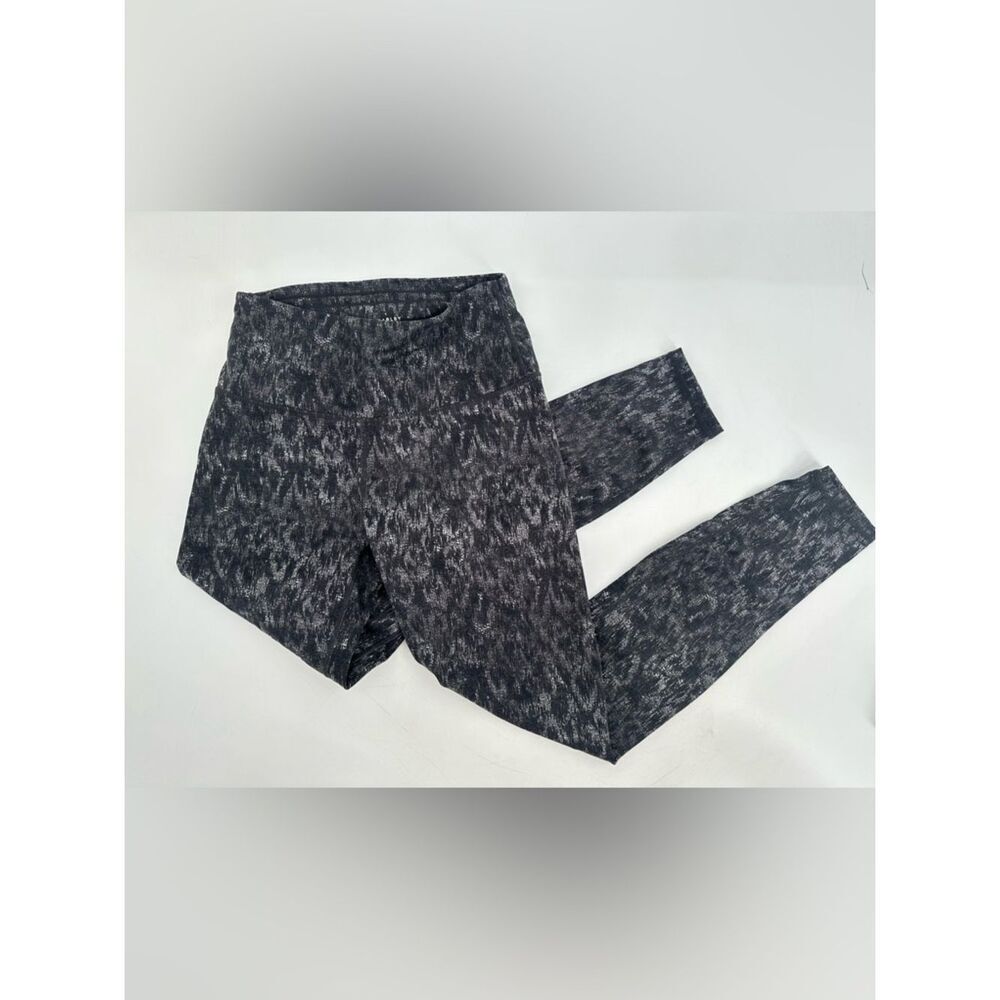VARLEY High Rise Printed Leggings Athletic Black Animal Print Size Small